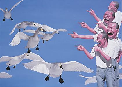 Yue Minjun Big Swans